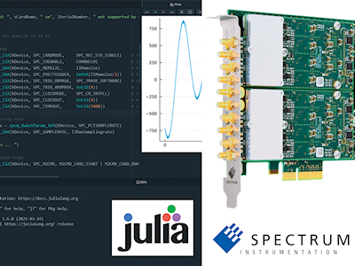 Spectrum高速数据采集卡为高性能应用配备Julia工具包，开创行业先河